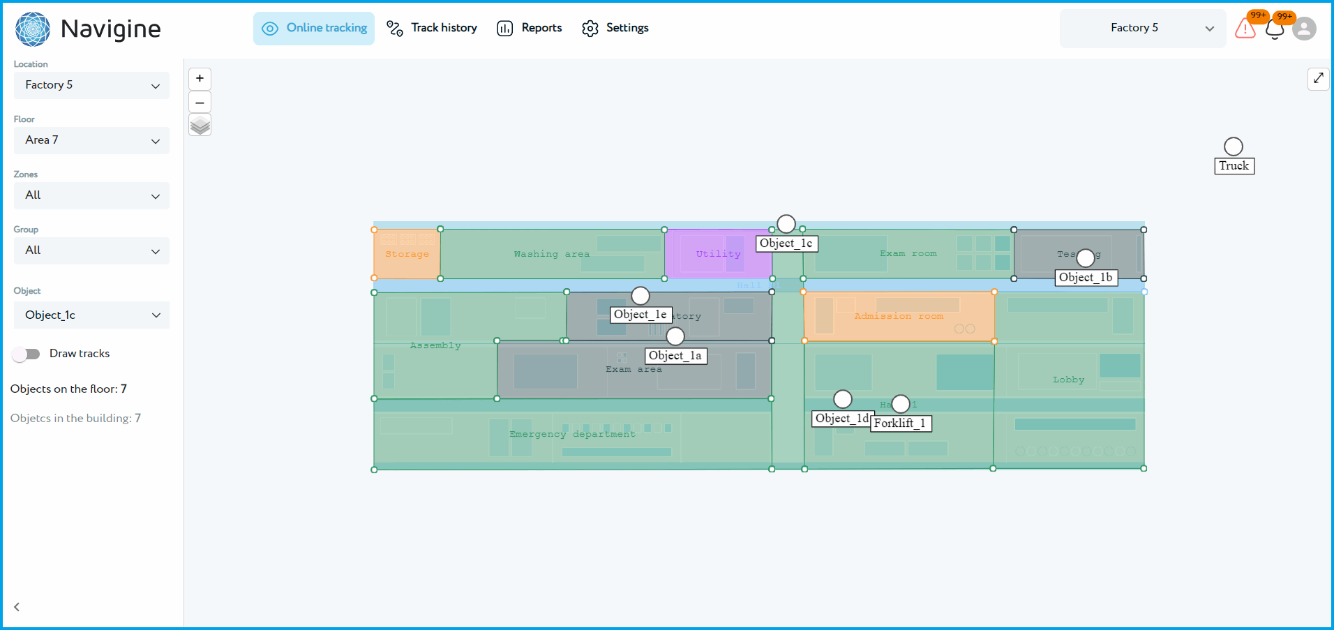 Online tracking tab Navigine docs hub