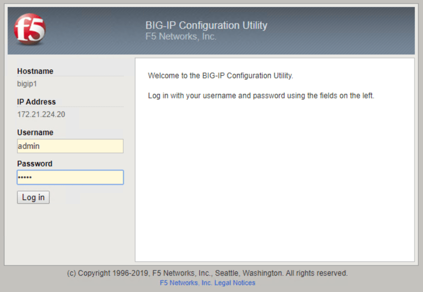 5. Deploy and Configure the F5 BigIP Virtual Edition Appliance