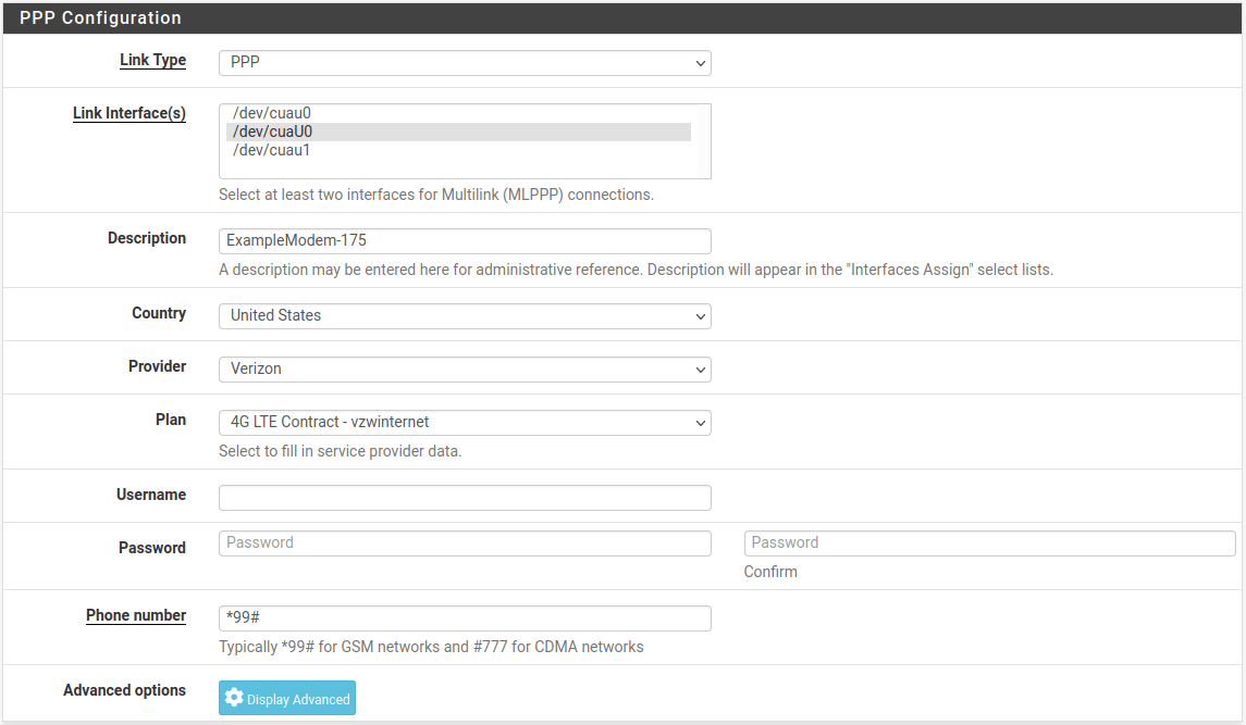 Configuring Cellular Modems pfSense Documentation