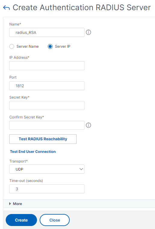Configure NetScaler Gateway to use RADIUS and LDAP Authentication with
