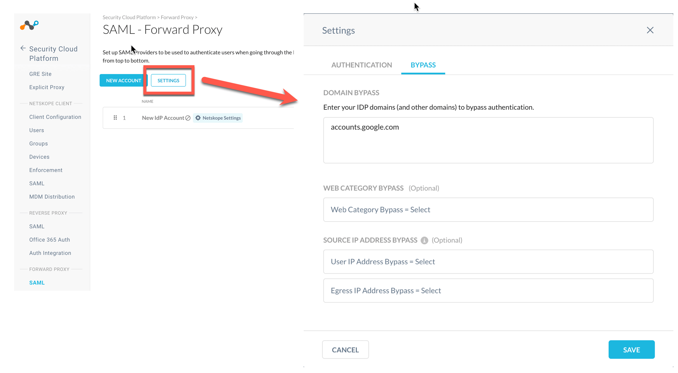 Bypass SAML Forward Proxy Authentication Methods Netskope Knowledge