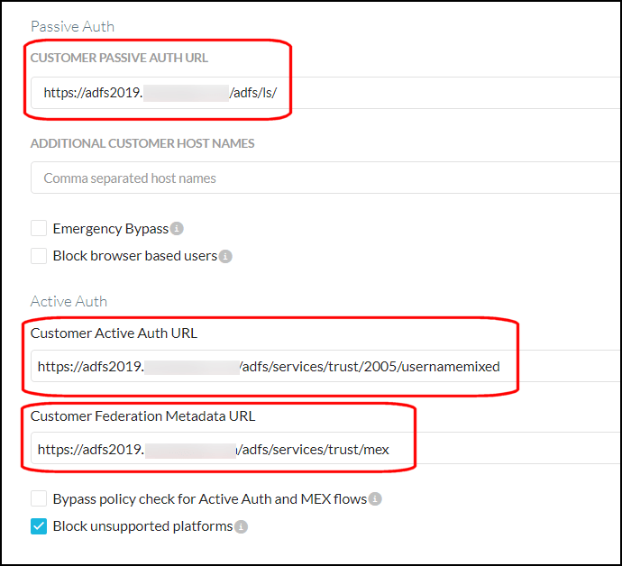 Accessing your Active and Passive Auth and MEX URLs Netskope