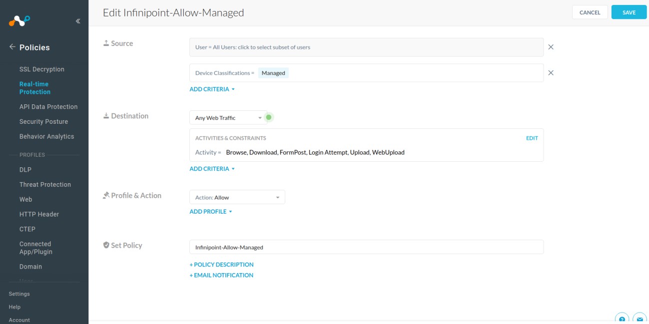 Device Classification with Infinipoint Netskope Knowledge Portal