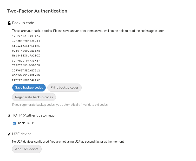 Using twofactor authentication — Nextcloud latest User Manual latest