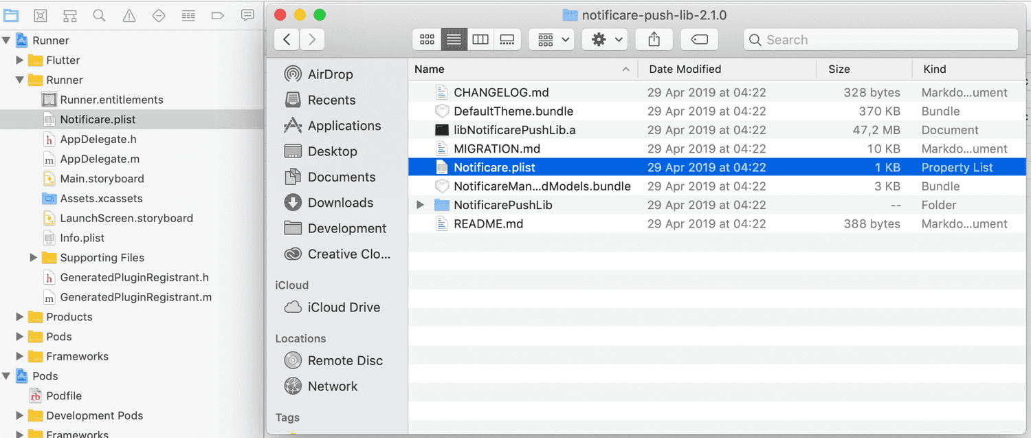 Implementation iOS Flutter SDK Notificare Docs