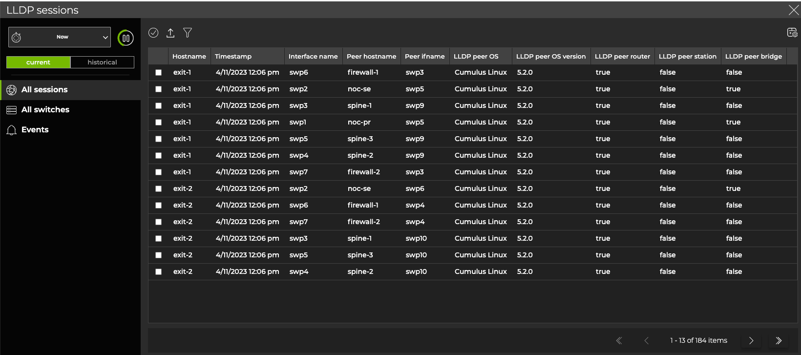 LLDP Cumulus NetQ 4.6
