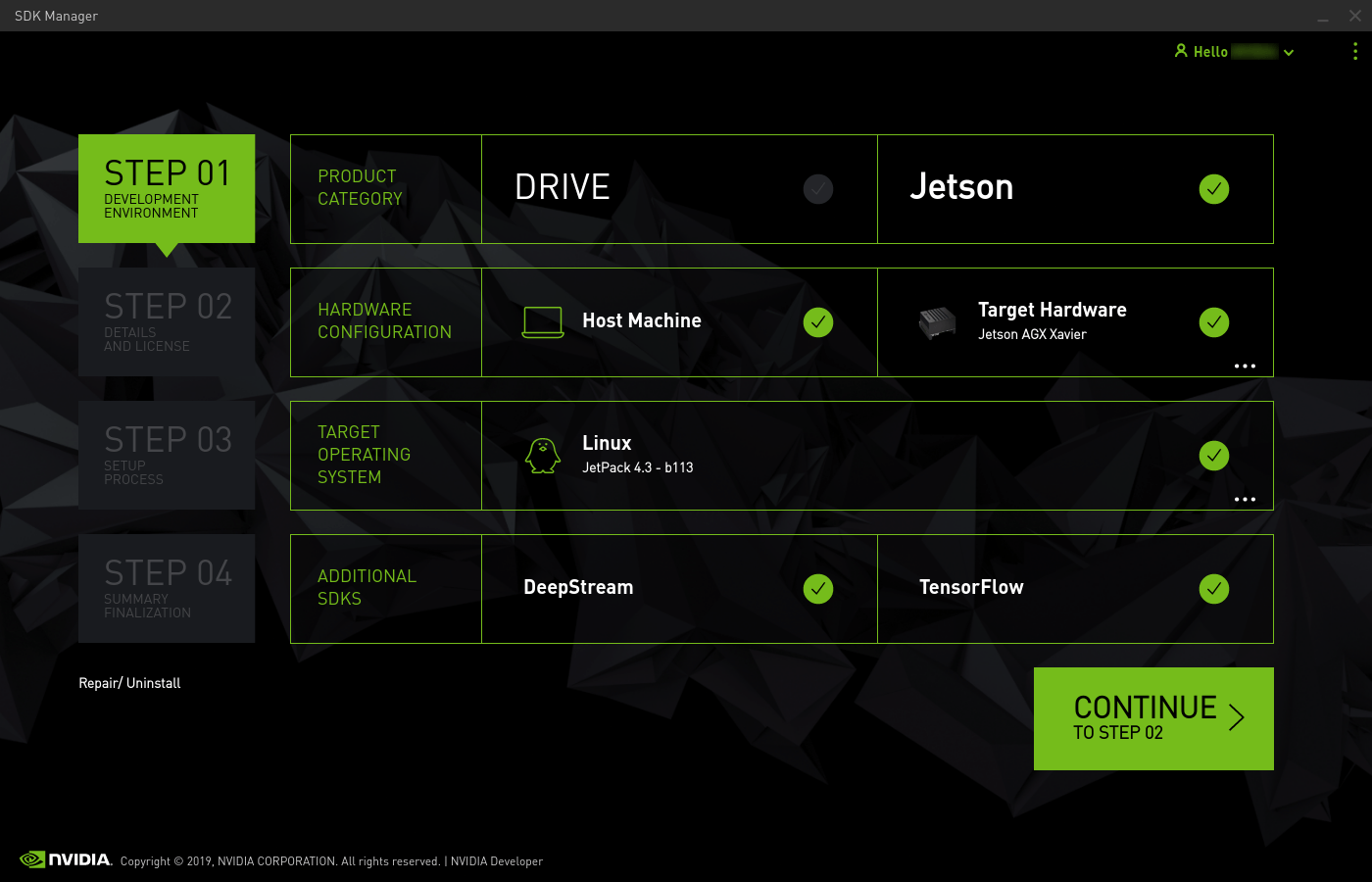 Install Jetson Software with SDK Manager NVIDIA SDK Manager