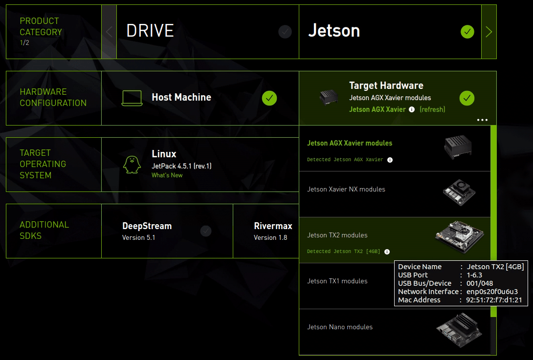 Install Jetson Software with SDK Manager NVIDIA SDK Manager