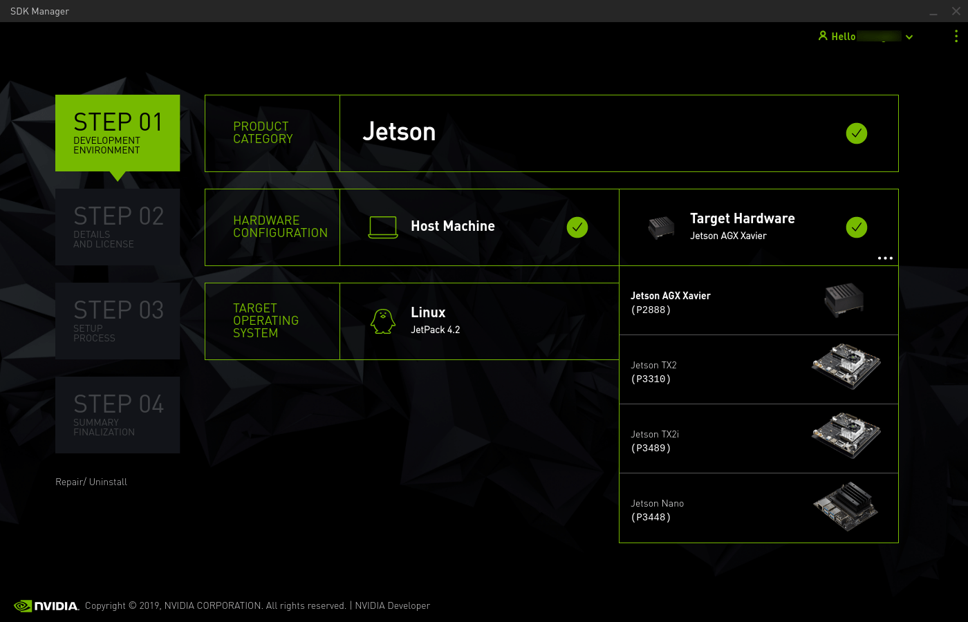 Install Jetson Software with SDK Manager NVIDIA SDK Manager