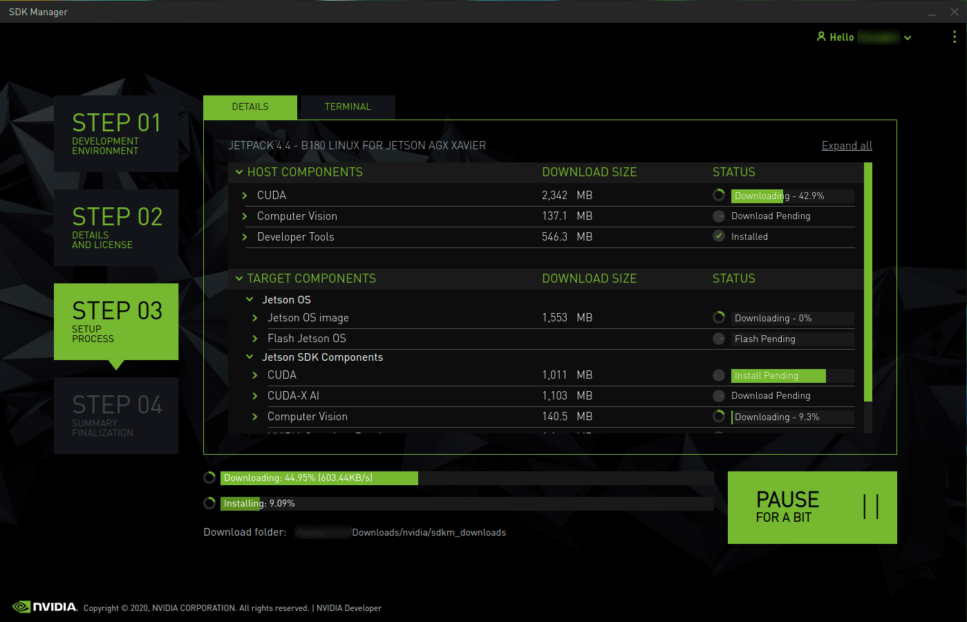 Install Jetson Software with SDK Manager NVIDIA SDK Manager