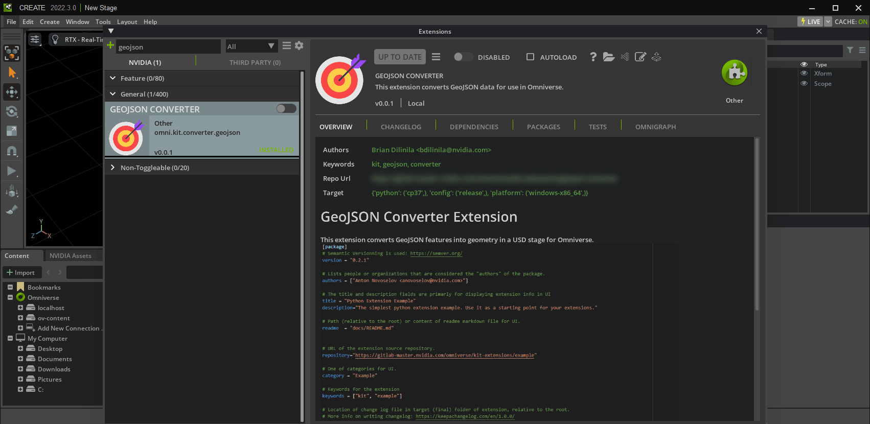 GeoJSON Converter — Omniverse Extensions latest documentation