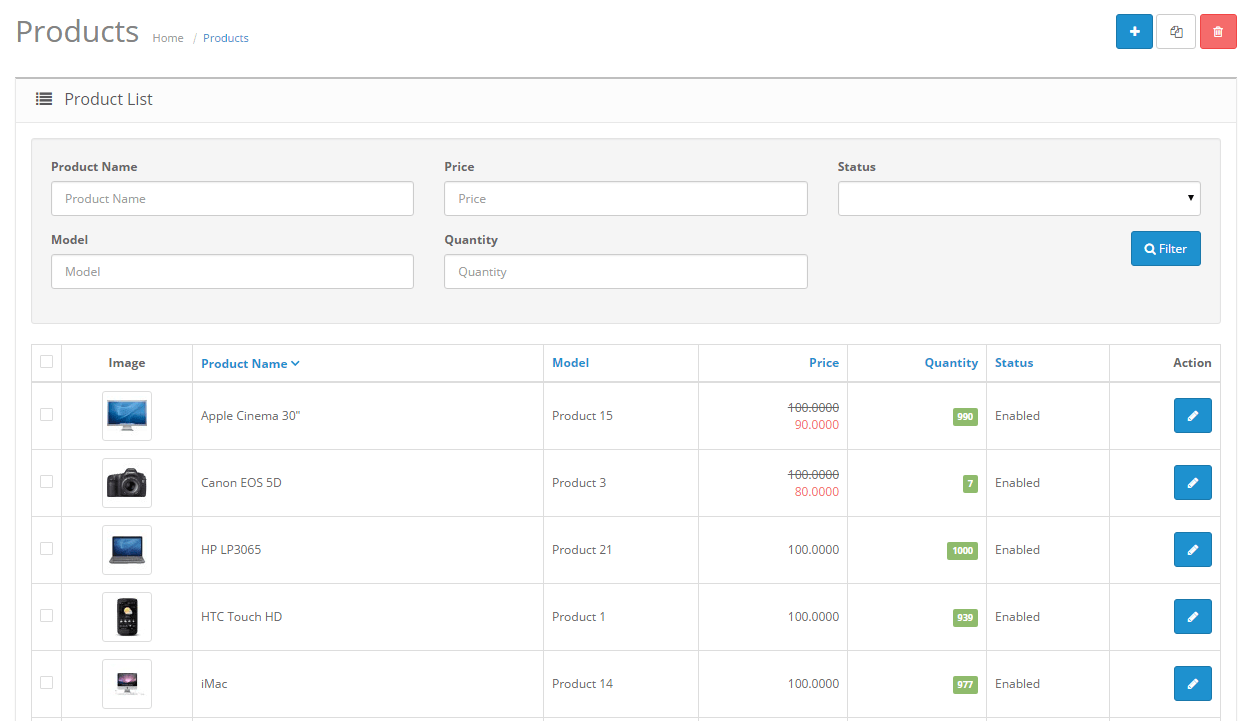 Product Overview OpenCart Documentation