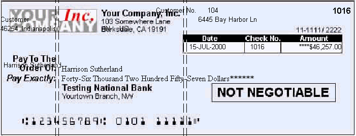 31.6 Create a Check Stub With Payment Information and Order Details