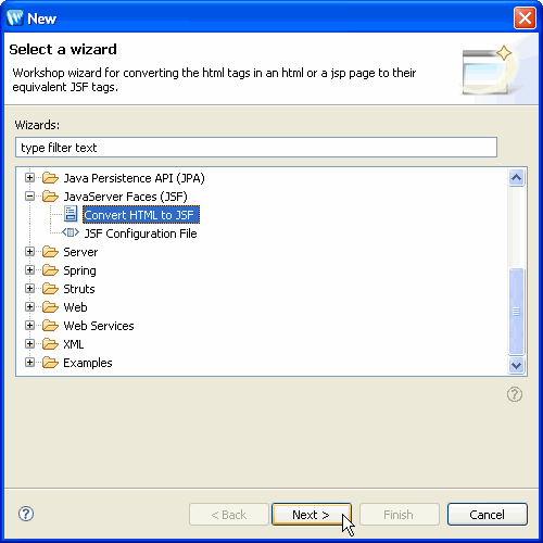Converting HTML Files to JSP / JSF / Struts