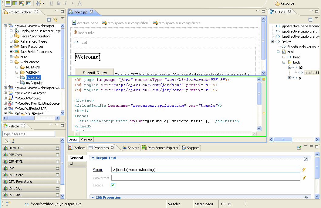  Application Development Using the  Page Editor