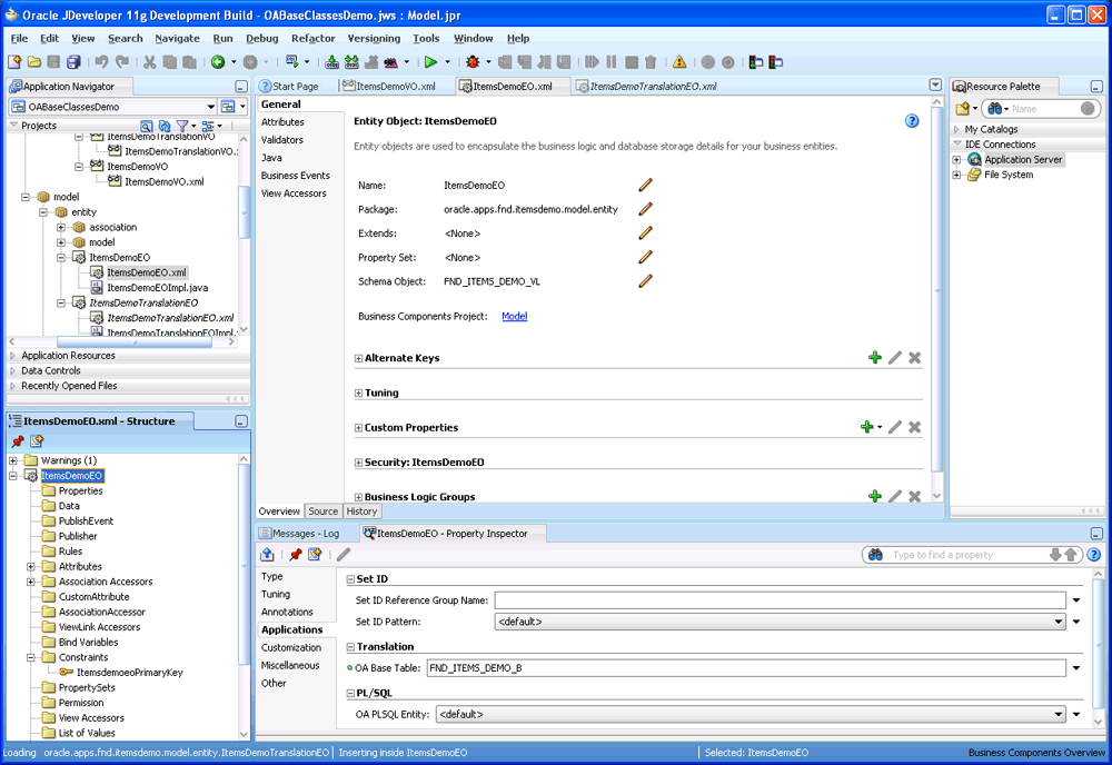 Using Fusion Middleware Extensions for Oracle Applications Base Classes