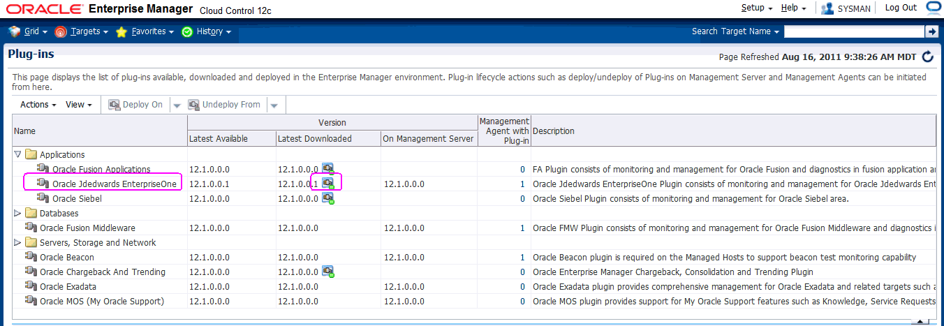Deploy the JDE App Pack into the Management Server