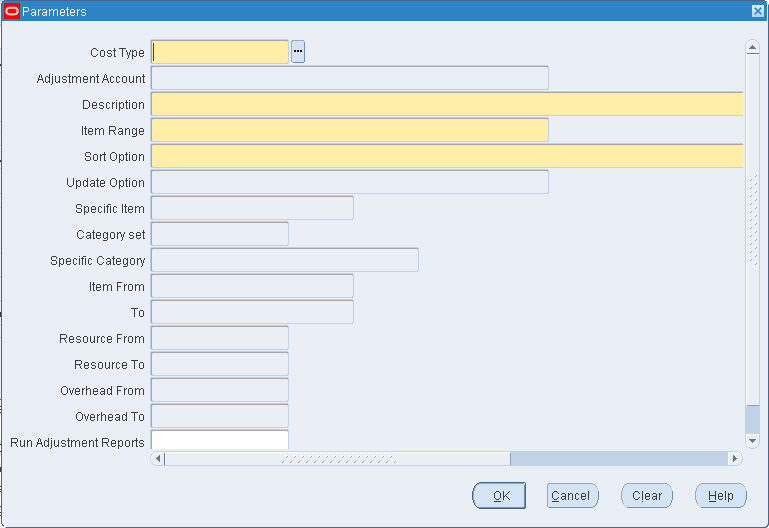 Oracle Cost Management User's Guide