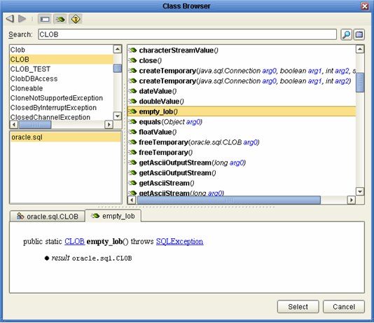 Using Oracle Operations Using Database Operations with Oracle Java