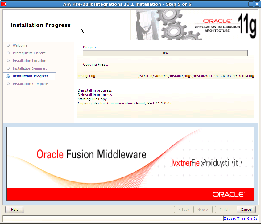 AIA PreBuilt Integrations Installer Screens