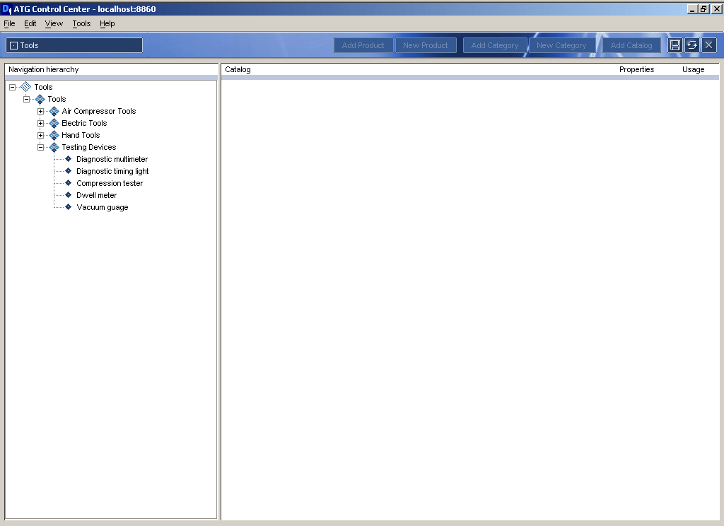 Oracle ATG  Commerce Viewing Catalogs as a Hierarchy