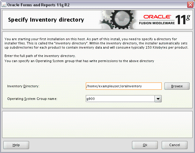 A Installation and Configuration Screens for Oracle Forms and Reports