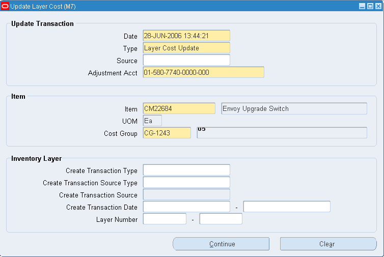 Oracle Cost Management User's Guide