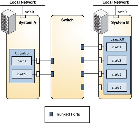 Trunk Aggregations - Managing Network Datalinks in Oracle® Solaris 11.4