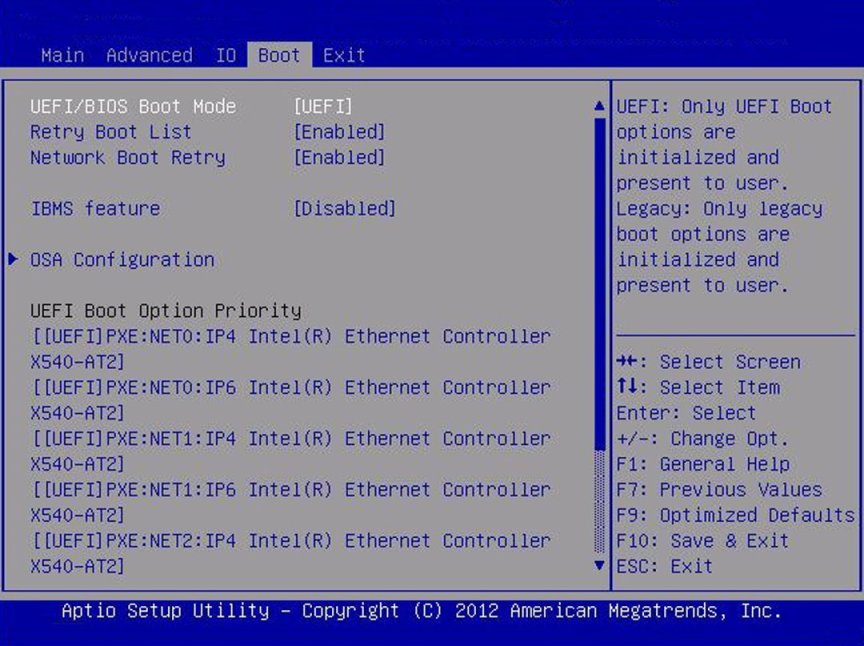 UEFI Mode BIOS Setup Utility Screens Sun Server X44 HTML