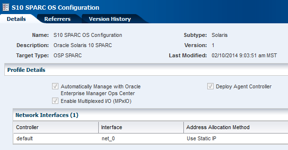 Oracle® Enterprise Manager Ops Center Provisioning Oracle Solaris 10