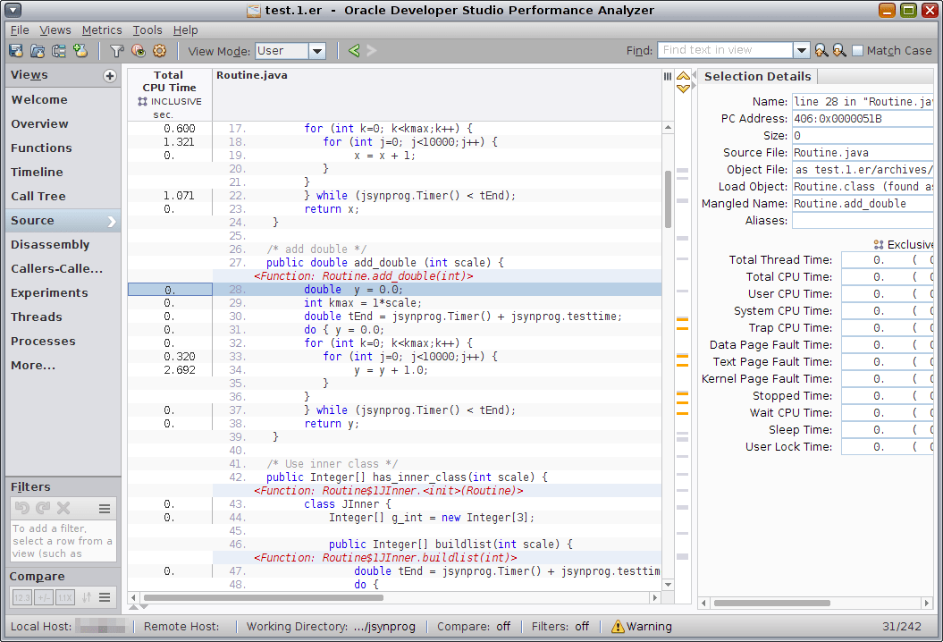 Examining Mixed Java and C++ Code Oracle® Developer Studio 12.6