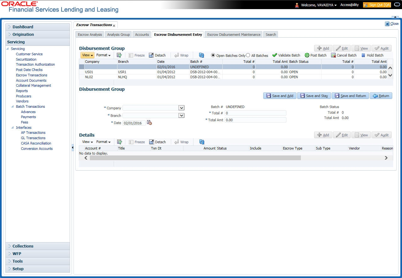 8. Escrow Transactions