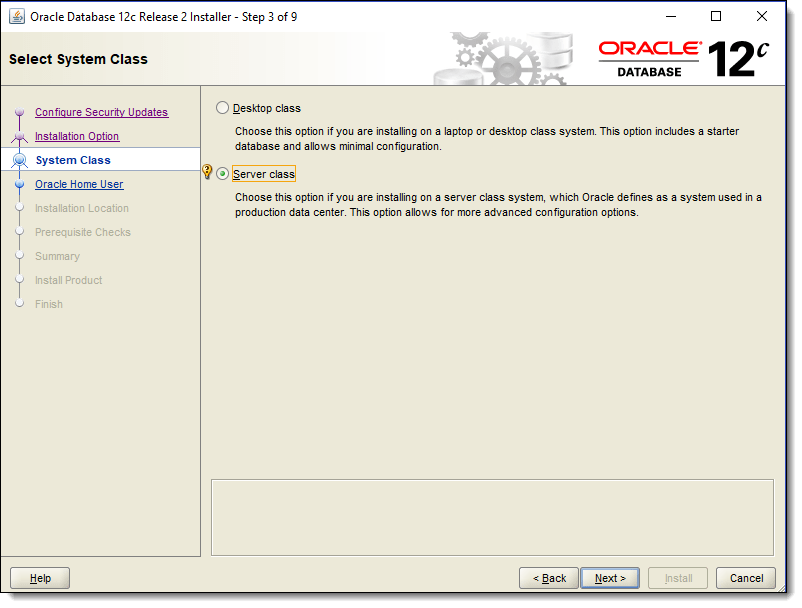 Installing Oracle Database 12c