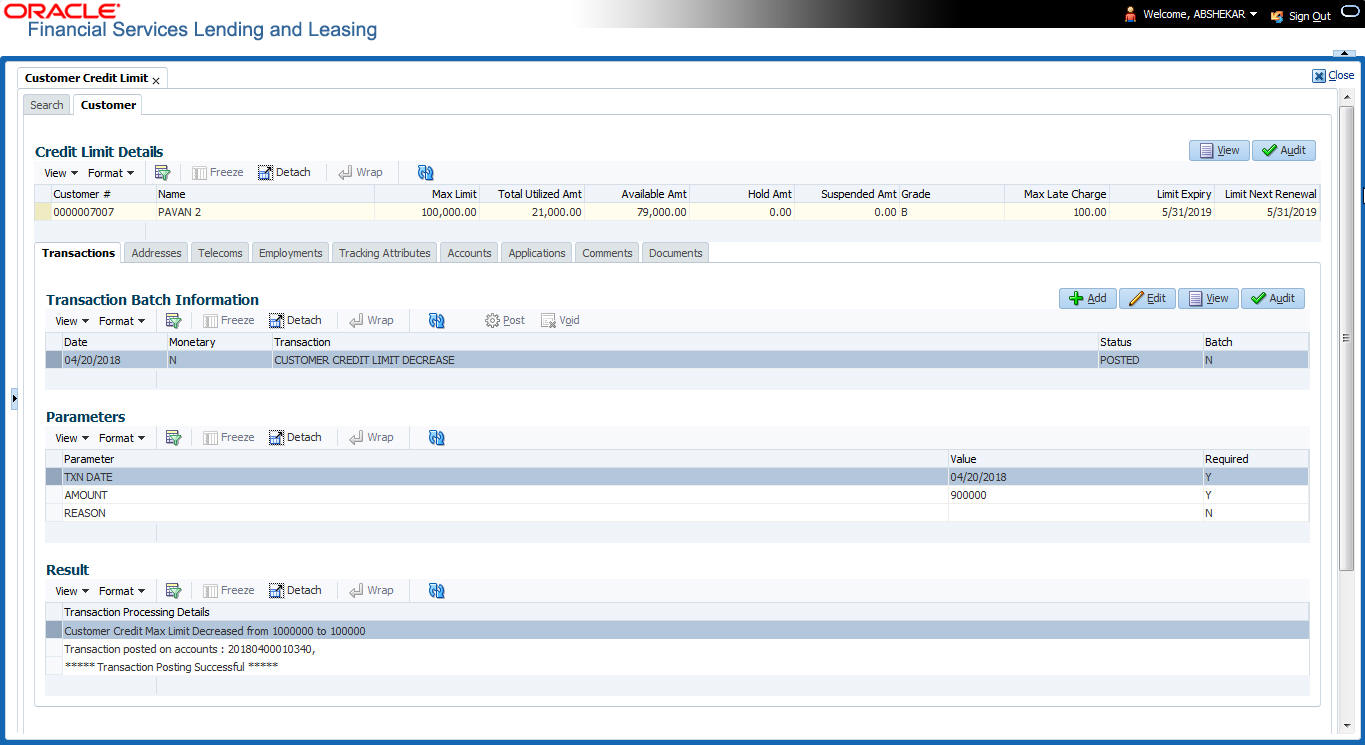 Oracle Financial Services Lending and Leasing