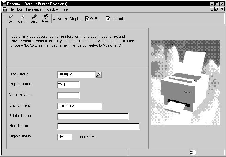 Defining a Default Printer