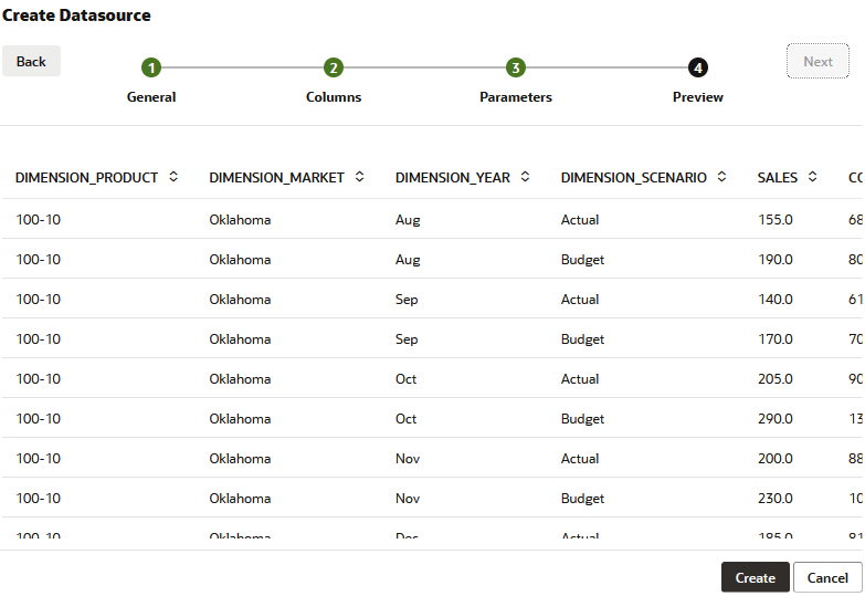 Create a Connection and Datasource to Access Oracle Database