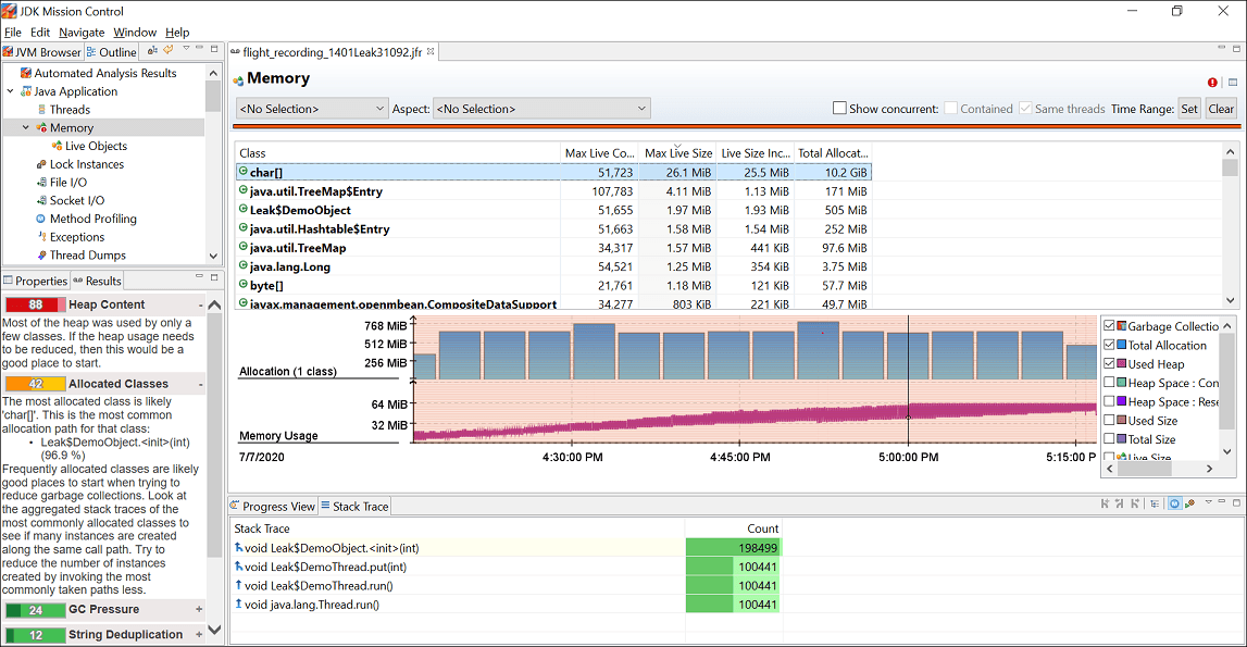 Troubleshoot Memory Leaks