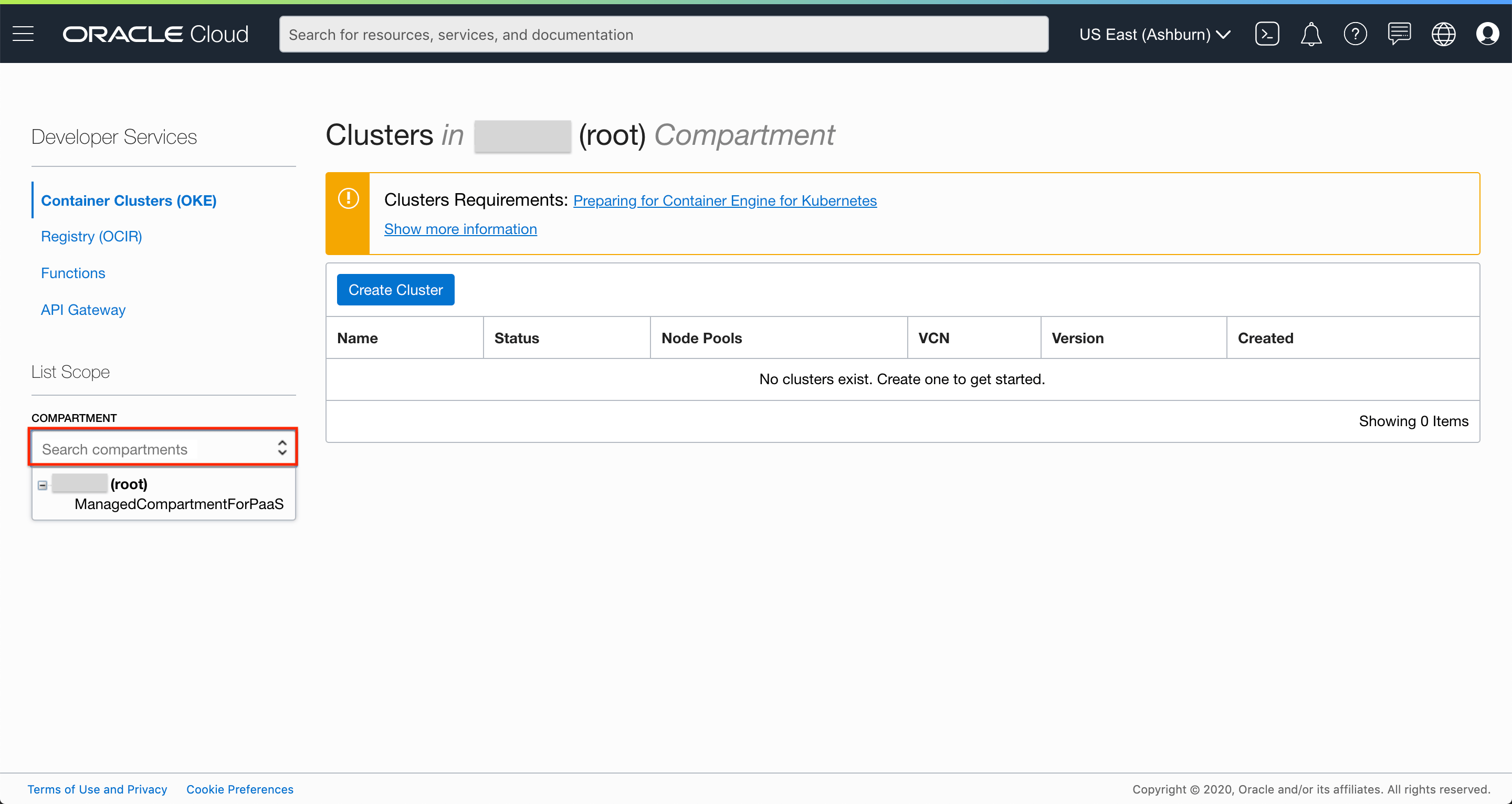 Deploy Oracle Container Engine for Kubernetes