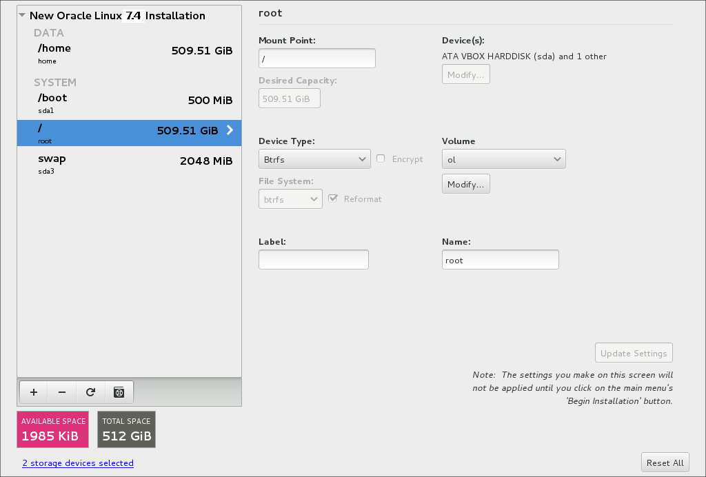 Options for Installation