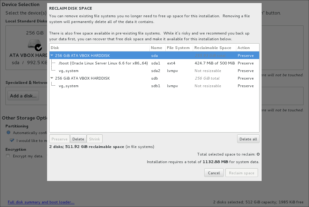 Installing Oracle Linux Manually