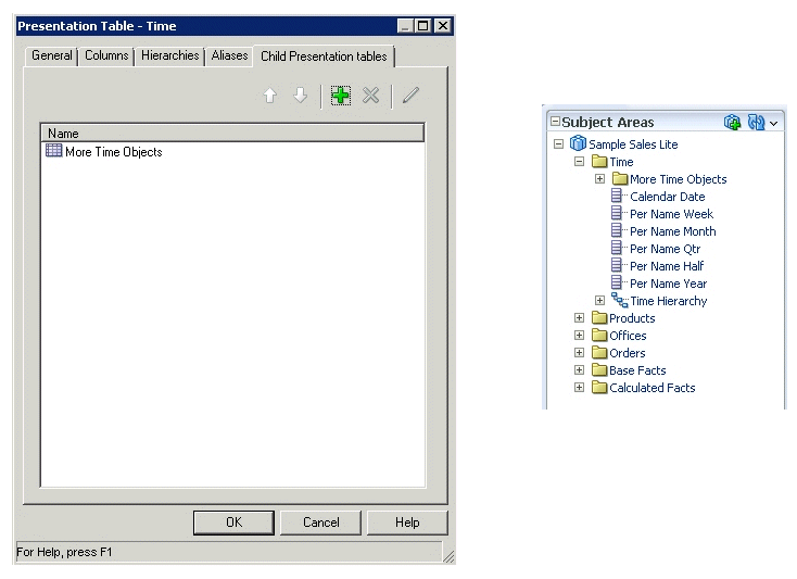 Working with Presentation Tables and Columns