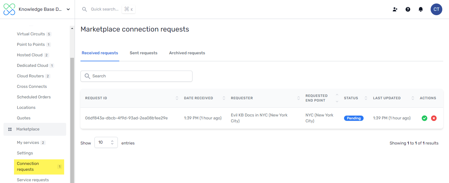 Connection Requests