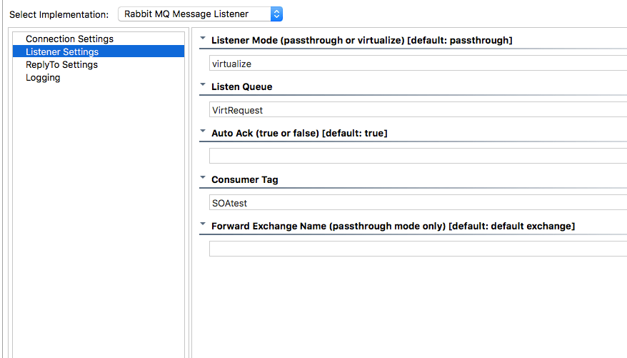 Rabbit MQ Message Listener 1.1 Virtualize 9.10.6