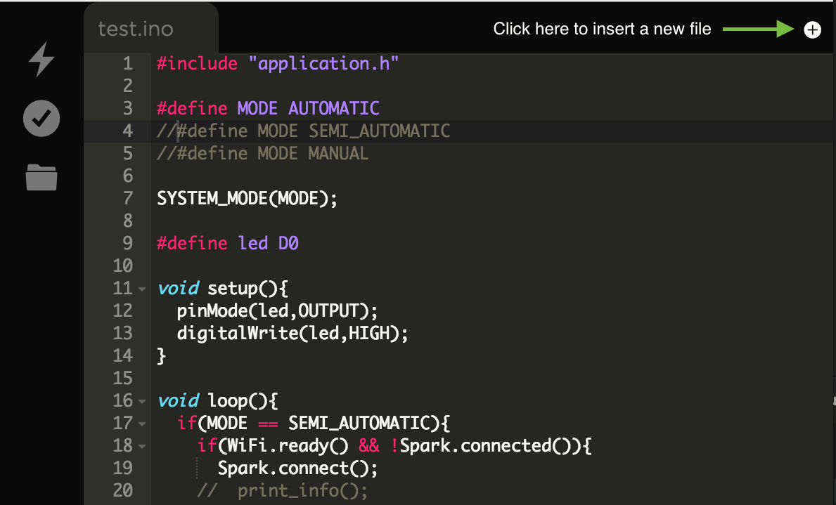 Web IDE Tutorials Particle