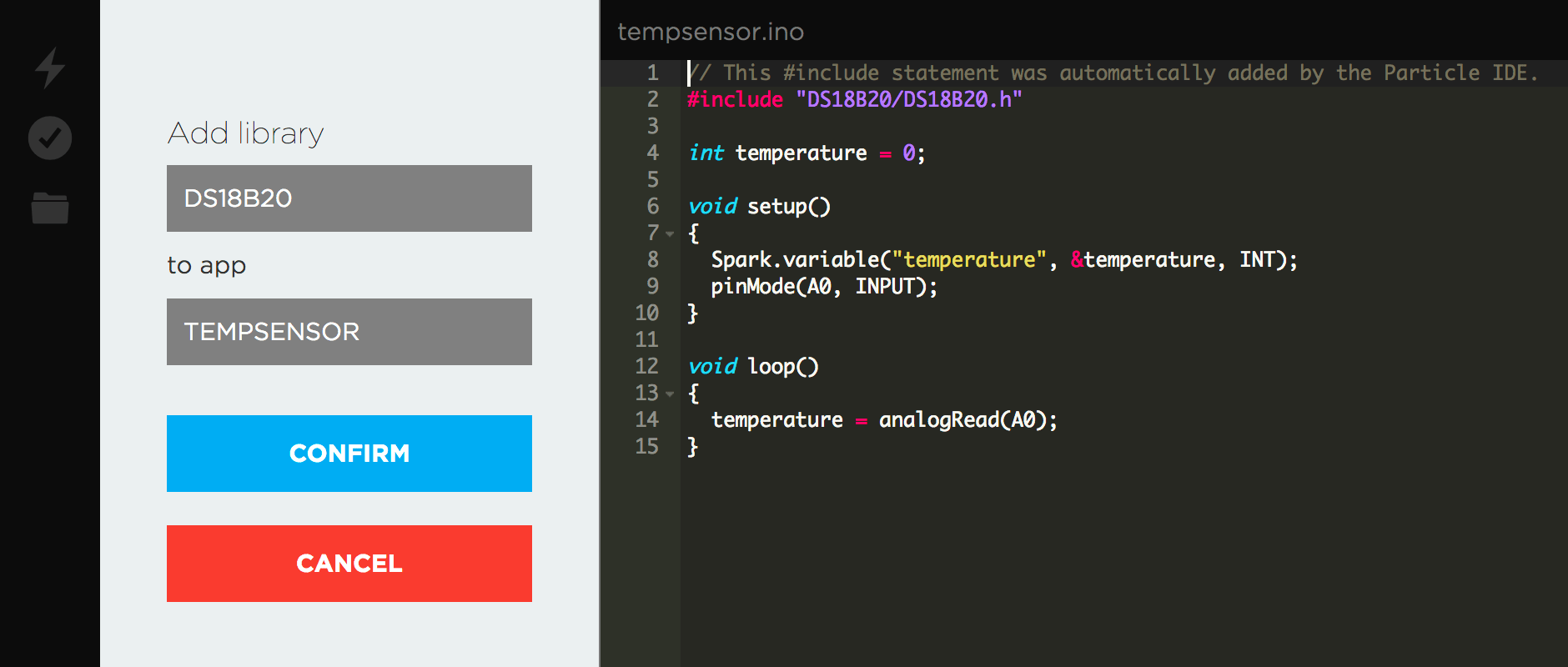 Web IDE Getting Started Particle