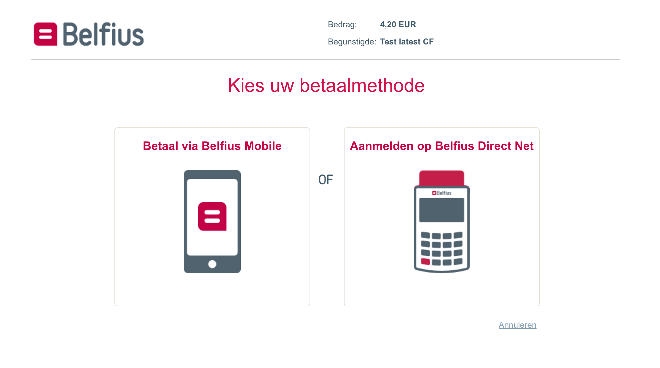 Payment Method Belfius
