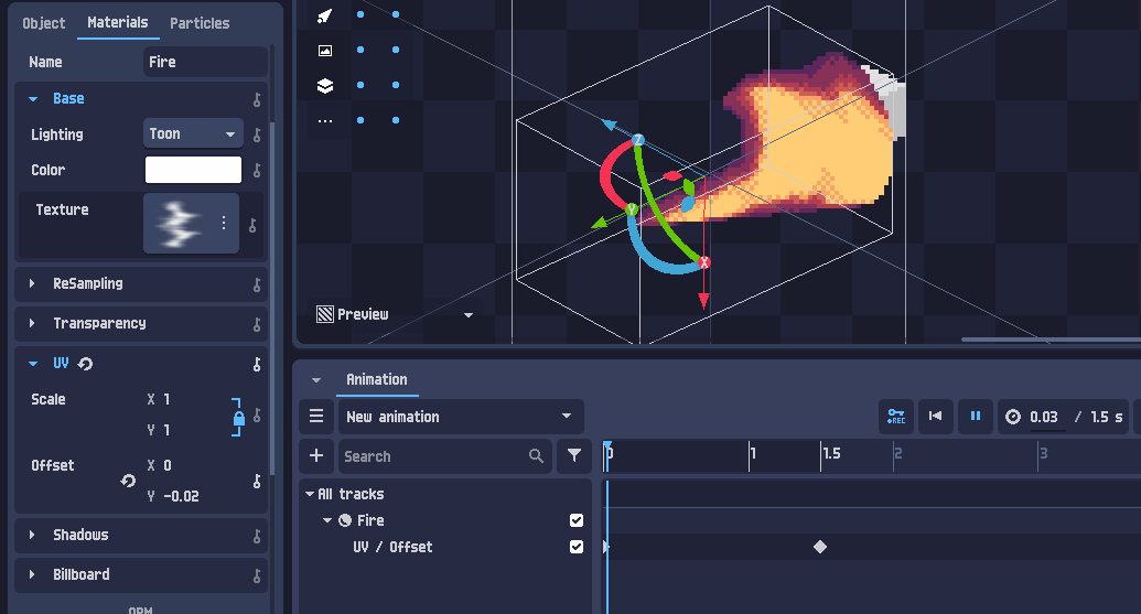 Material editing PixelOver Manual