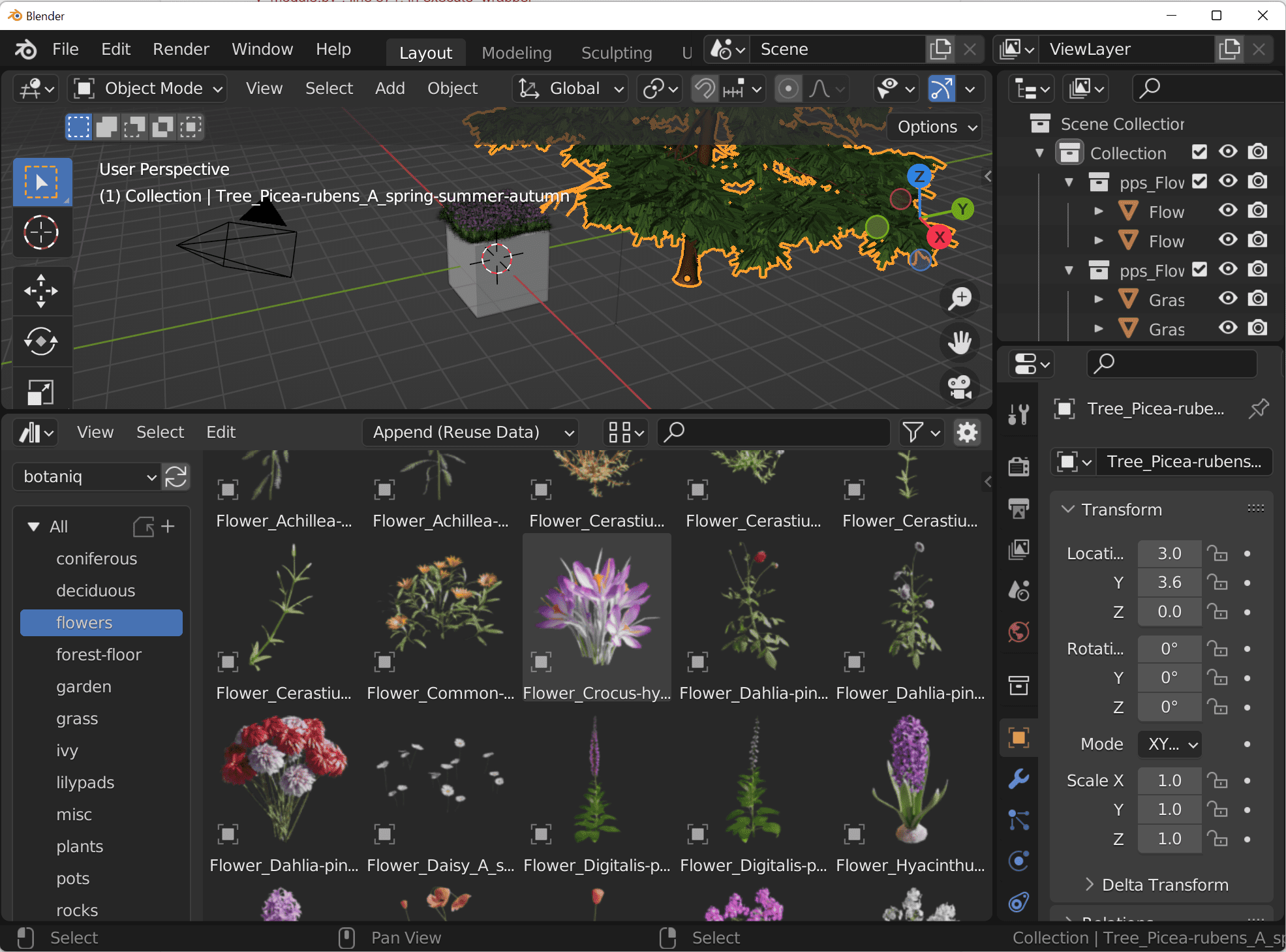 Asset Browser botaniq 6.6.0