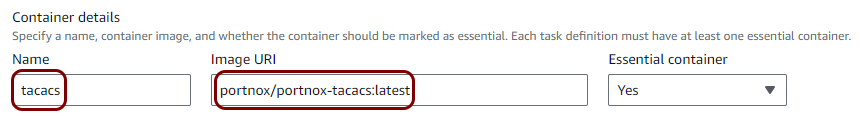 Deploy the local TACACS+ server container in Amazon Web Services (AWS)