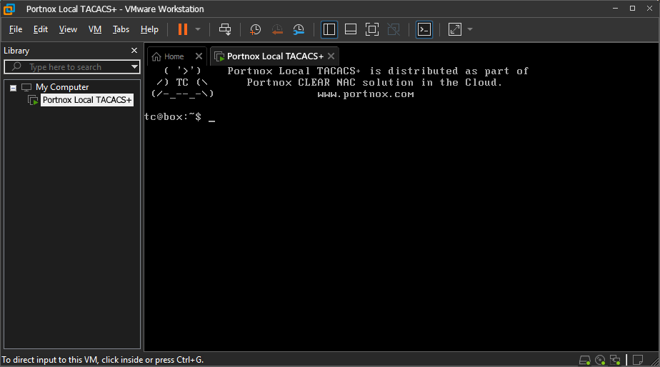 Run the local TACACS+ server in VMware Workstation